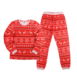 Ladies' & Girls Long Sleeve Top And Pants Pajama Set