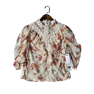 Ladies Lace Floral Print Sweatshirts 