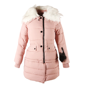 wholesales hood womens casual parka sports jacket polyester waterproof windproof long coat with pocket flap black outwear