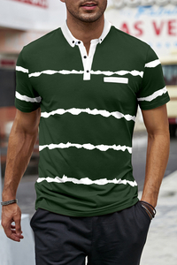 Stockpapa Striped Buttoned Men's Cool polo shirts